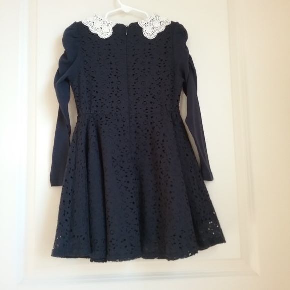 Girls Festive Fit and Flare Lined eyelet Dress - Picture 2 of 8